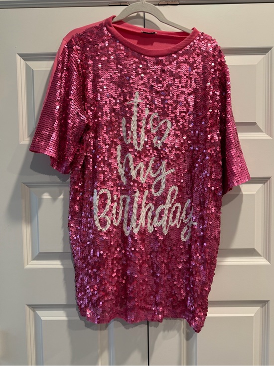 Why Dress Tops - Why Dress Hot Pink Sequin "It's My Birthday" Tee